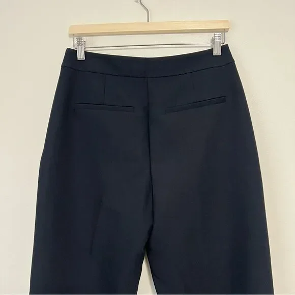 Abercrombie & Fitch High Rise Cuffed Tailored Straight Pants - Black Size 28R - Picture 8 of 8